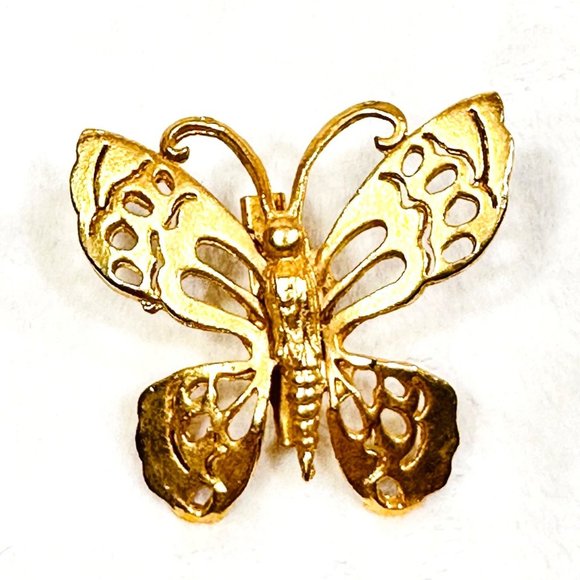 Vintage Ultra Craft Gold Tone Butterfly Brooch/Pin - Picture 2 of 6